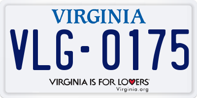 VA license plate VLG0175
