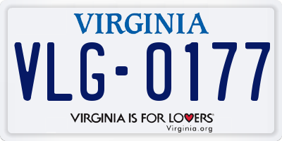 VA license plate VLG0177