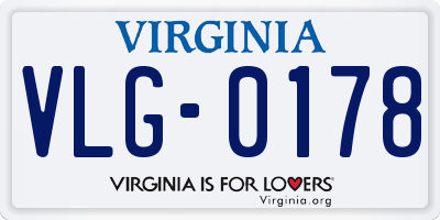 VA license plate VLG0178
