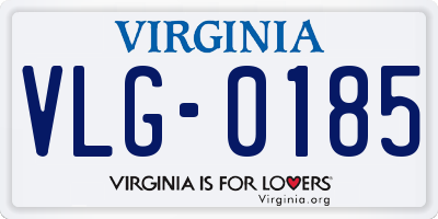 VA license plate VLG0185