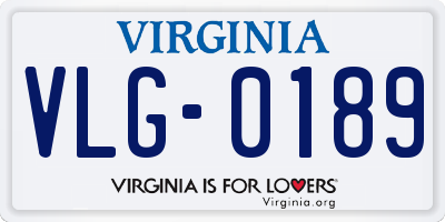 VA license plate VLG0189