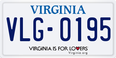 VA license plate VLG0195