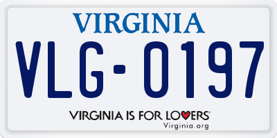 VA license plate VLG0197