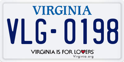 VA license plate VLG0198