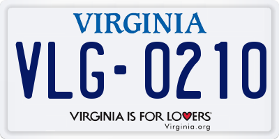 VA license plate VLG0210