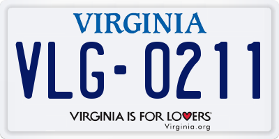 VA license plate VLG0211