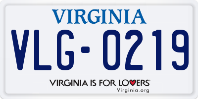 VA license plate VLG0219