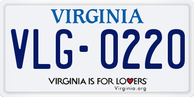 VA license plate VLG0220