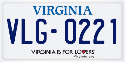 VA license plate VLG0221