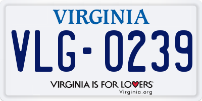 VA license plate VLG0239