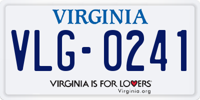 VA license plate VLG0241
