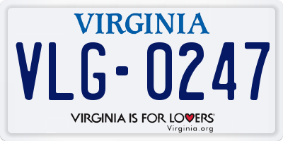 VA license plate VLG0247
