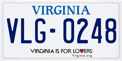 VA license plate VLG0248