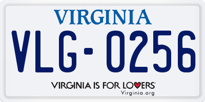 VA license plate VLG0256