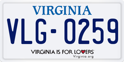 VA license plate VLG0259
