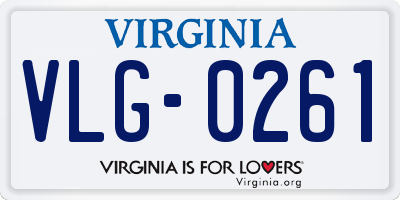 VA license plate VLG0261
