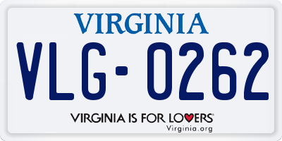 VA license plate VLG0262