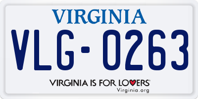 VA license plate VLG0263