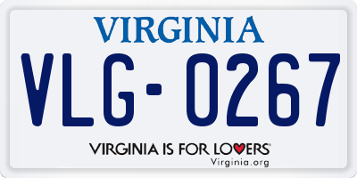 VA license plate VLG0267