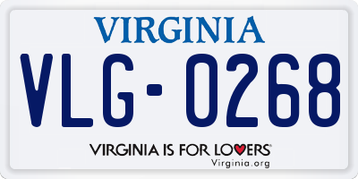VA license plate VLG0268