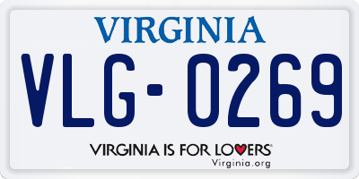 VA license plate VLG0269