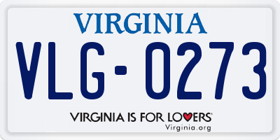 VA license plate VLG0273