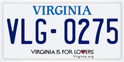 VA license plate VLG0275