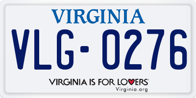 VA license plate VLG0276
