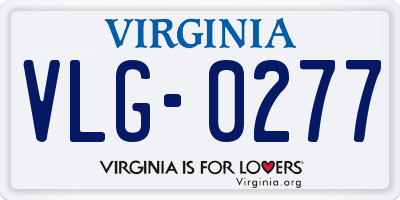 VA license plate VLG0277