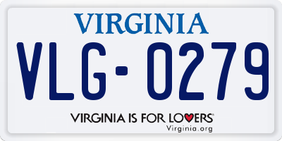 VA license plate VLG0279
