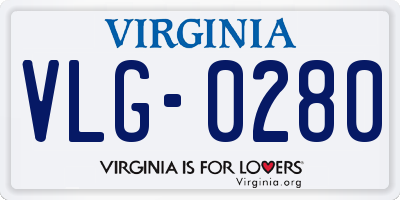 VA license plate VLG0280