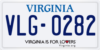 VA license plate VLG0282