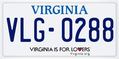 VA license plate VLG0288