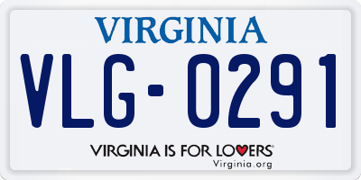 VA license plate VLG0291