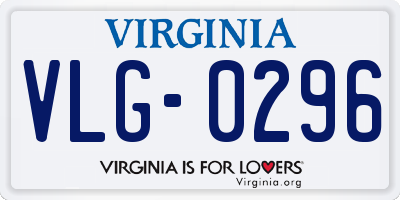 VA license plate VLG0296