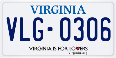 VA license plate VLG0306