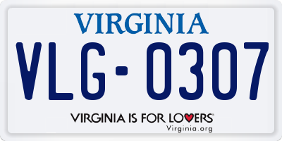 VA license plate VLG0307