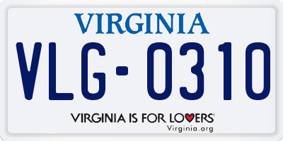 VA license plate VLG0310