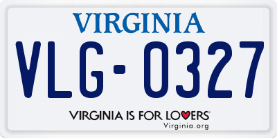 VA license plate VLG0327
