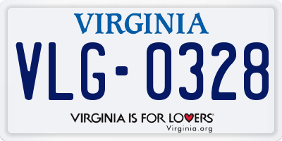 VA license plate VLG0328