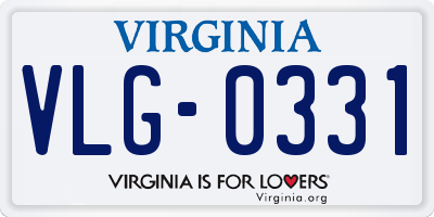 VA license plate VLG0331