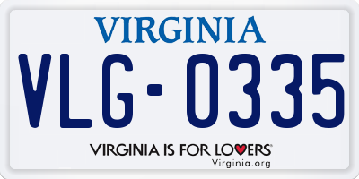 VA license plate VLG0335