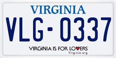 VA license plate VLG0337