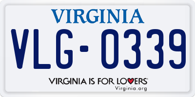 VA license plate VLG0339