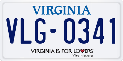 VA license plate VLG0341