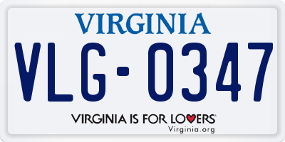 VA license plate VLG0347