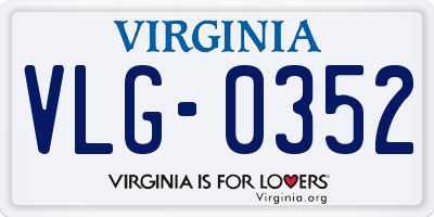 VA license plate VLG0352