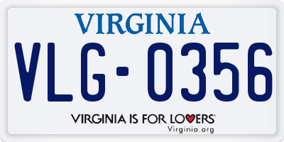 VA license plate VLG0356
