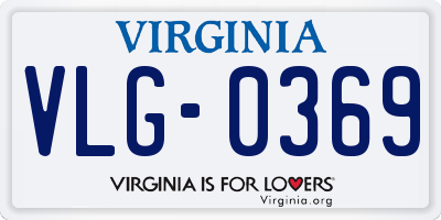 VA license plate VLG0369