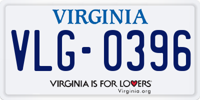 VA license plate VLG0396